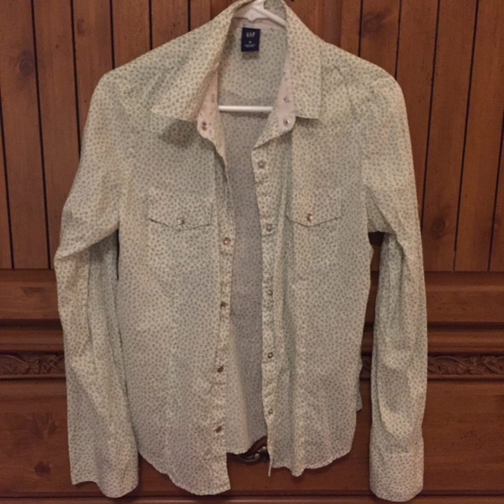 GAP Flowered Button Down